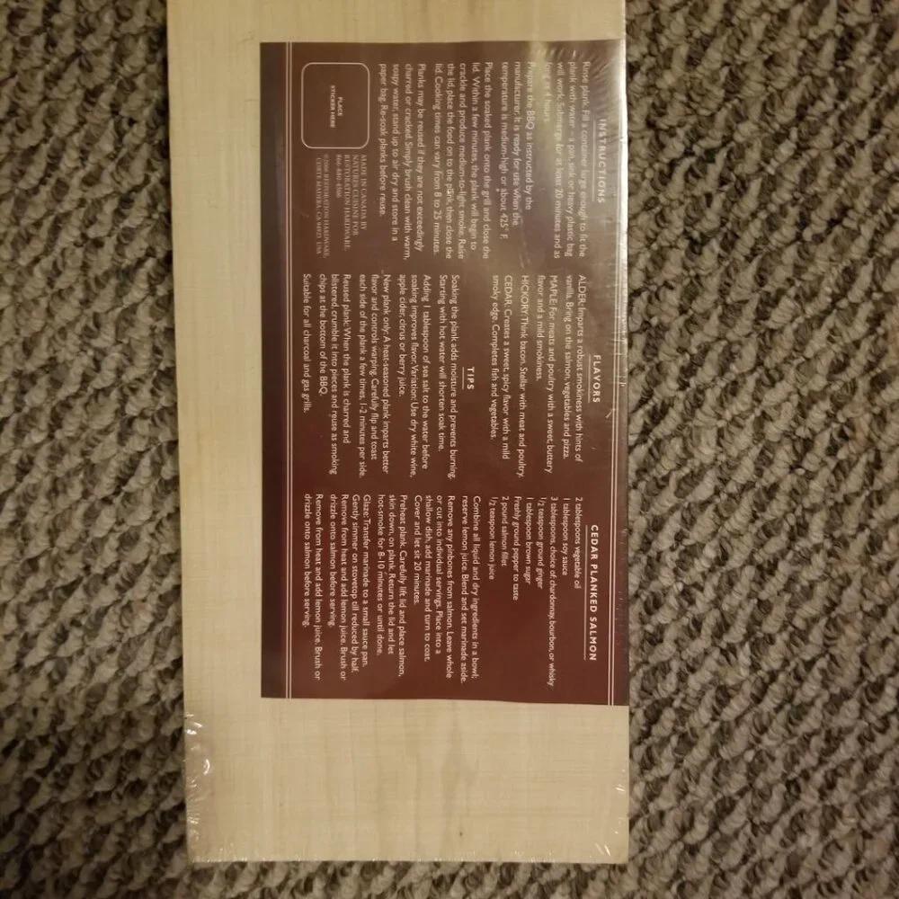 Wood Grilling Planks - Pacific Northwest, set of 4. New
